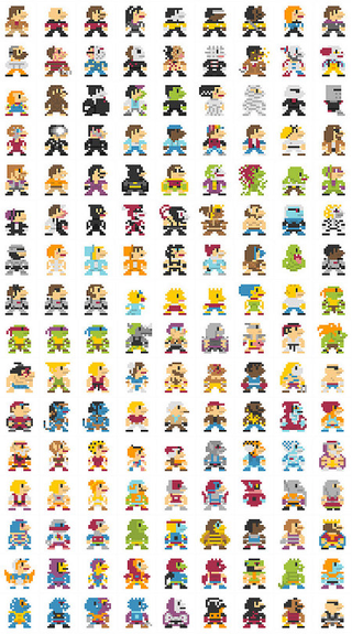 Illustration for article titled Here are 696 different 8-bit avatars, which is a lot